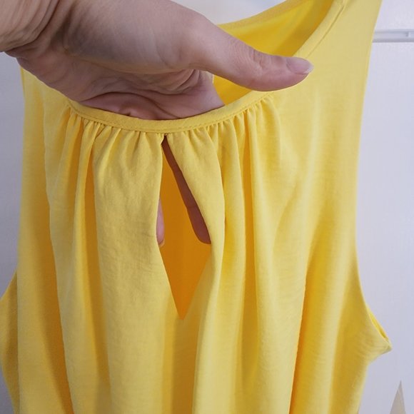 Tahari Arthur S. Levine Yellow Tank Sundress with Bottom Ruffle NWT | Size 10 - Picture 6 of 12